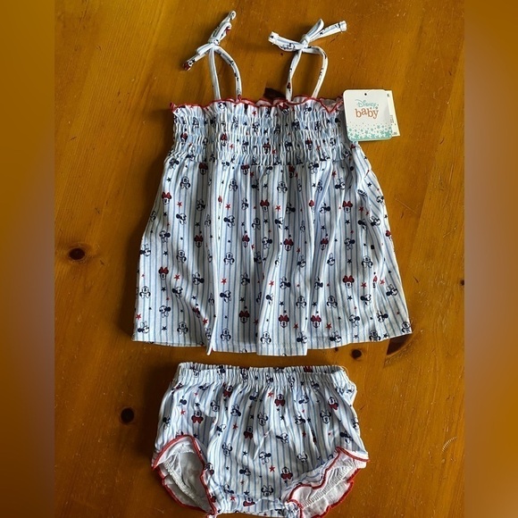 Minnie Mouse 2 pc Disney Set, Red White, Blue - Picture 3 of 8